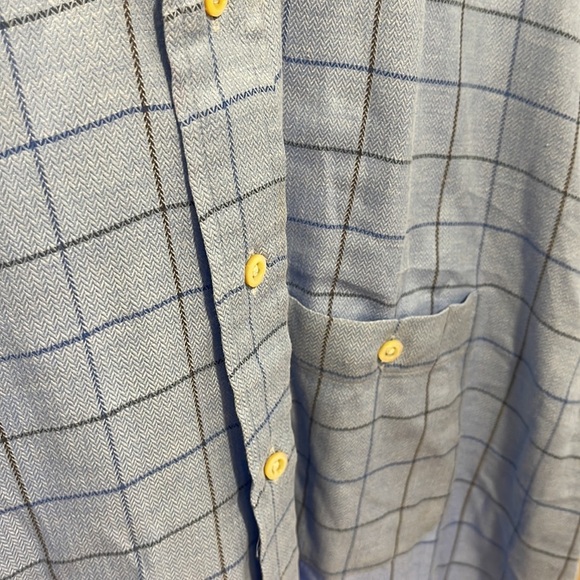 Burberry - M Cashmere Blend Blue Square Design, Size Large - Picture 7 of 7